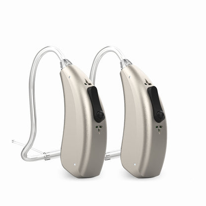 Soroya Revolutionary New OTC Bluetooth APP Rechargable Digital Open-Fit Hearing Aid Hi-quality Clear Sound Light and Comfortable to Wear for Deaf Elderly