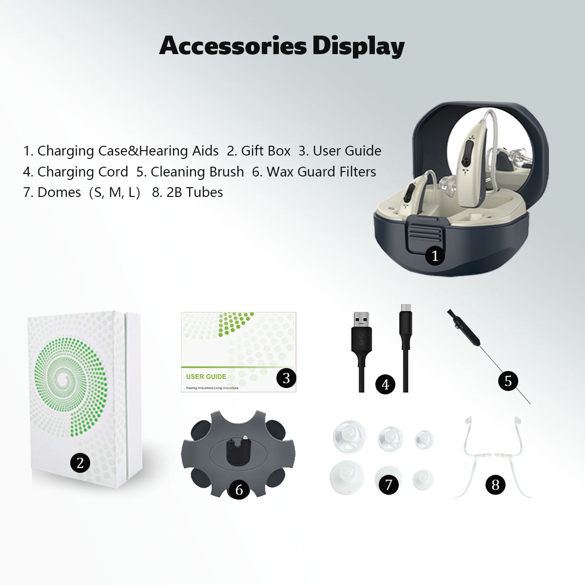 Soroya Revolutionary New OTC Bluetooth APP Rechargable Digital Open-Fit Hearing Aid Hi-quality Clear Sound Light and Comfortable to Wear for Deaf Elderly