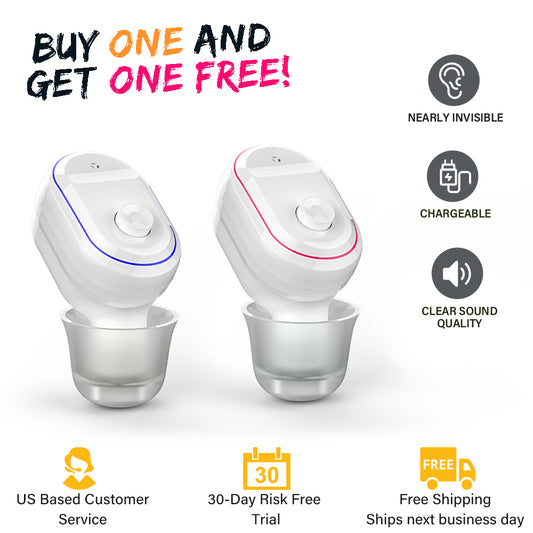 🔥 ON SALE: Buy 1 New Soroya Angel-CN430S Recharge Hearing Aid And Get The Second Ear FREE! Plus Get 1-Year FREE Protection Plan + 3-Year Battery FREE Protection Plan + FREE Shipping!