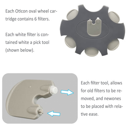 Oticon Prowax Wax Guard Filters 2mm Disposable Hearing Aid Wax Guard Filters Earwax Filters Hearing Aid Filters Ear Wax Filters Accessories